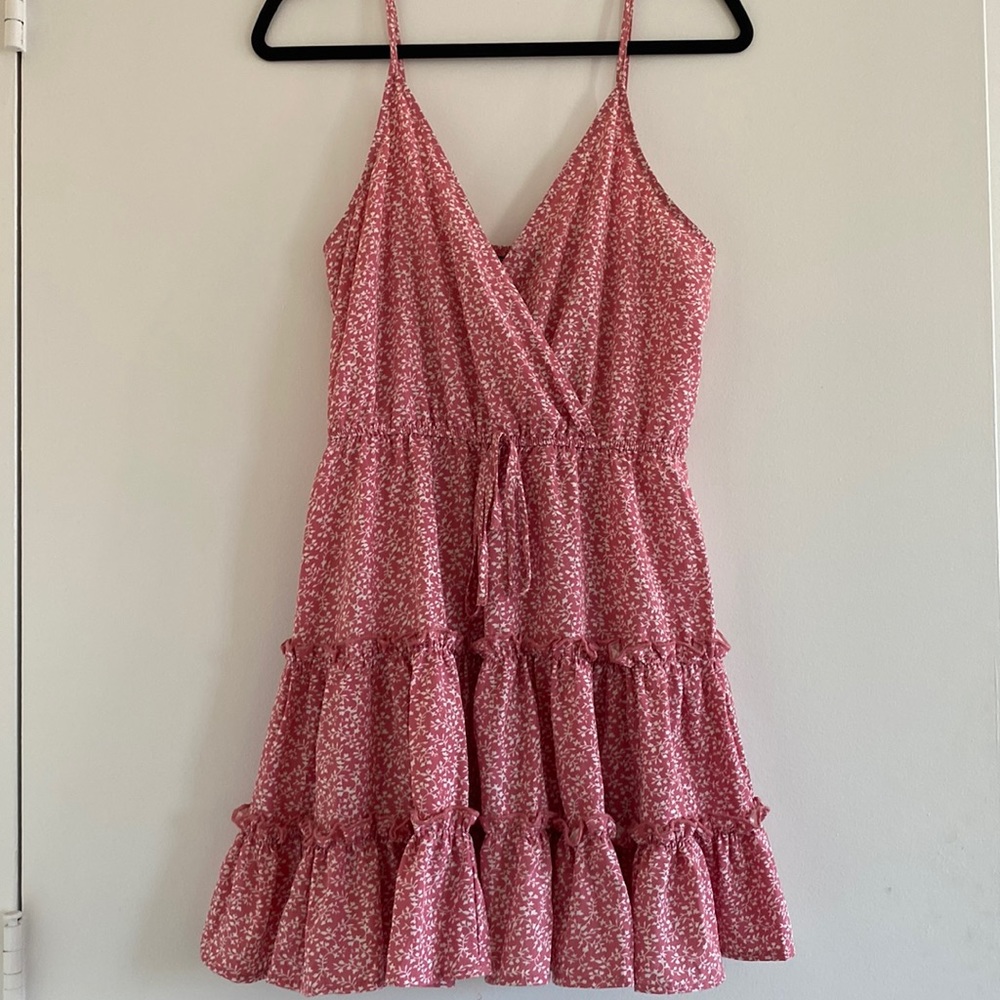 Pink floral dress